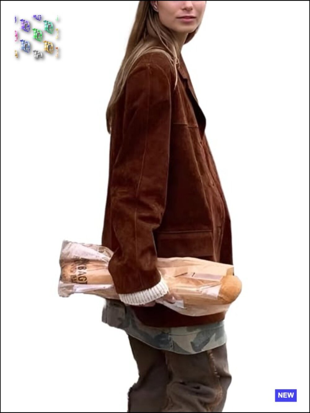 Oversized Suede Leather Blazer Jacket Modern Streetwear Chic Relaxed Fit - Picture 2 of 3